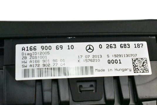 2014 Mercedes ML350 GL450 Instrument Speedometer Gauge Cluster A1669006910 Oem