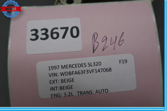 90-95 Mercedes R129 SL320 SL500 Anti Theft Key Alarm Control Module Oem