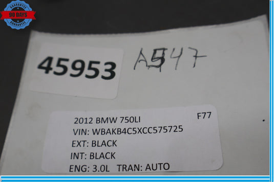 09-15 BMW 750i 750Li Front Left Driver Side Seat Trim Cover Panel Oem