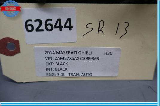 14-17 Maserati Ghibli Front Right Side Lower Seat Track Rail Frame Oem