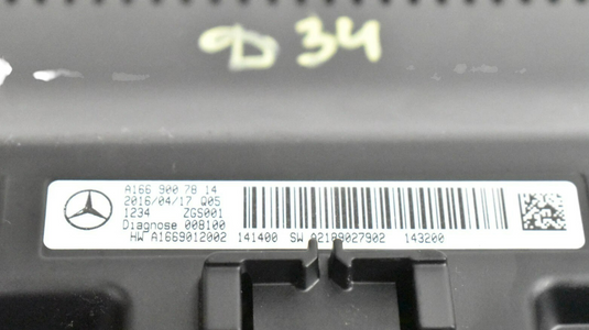 16-19 Mercedes CLA250 Information Display Screen Monitor Info-GPS 1669007814 Oem