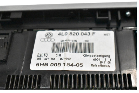07-09 AUDI Q7 AC Temperature Heater Climate Control 4L0820043F OEM