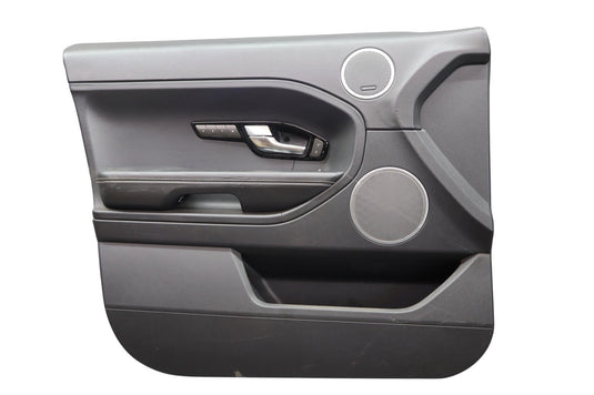12-19 Range Rover Evoque L538 Front Left Door Trim Panel Assembly Black Oem