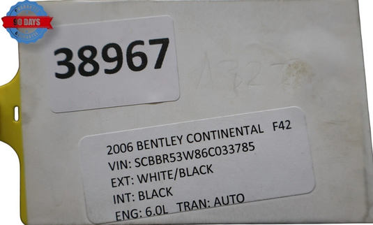 06-13 Bentley Continental Flying Spur Rear Left Driver Side Door Shell Oem