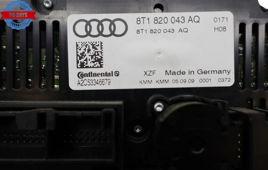 08-14 Audi A5 Quattro A4 HVAC Heater A/C Climate Control Switch 8T1820043AQ Oem