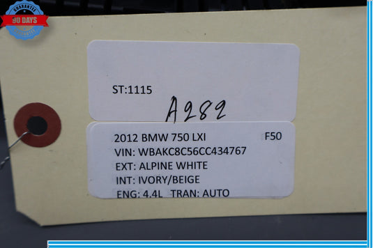 12-17 BMW 750Li 750Li Xdrive Rear HVAC AC Climate Temperature Control Panel Oem