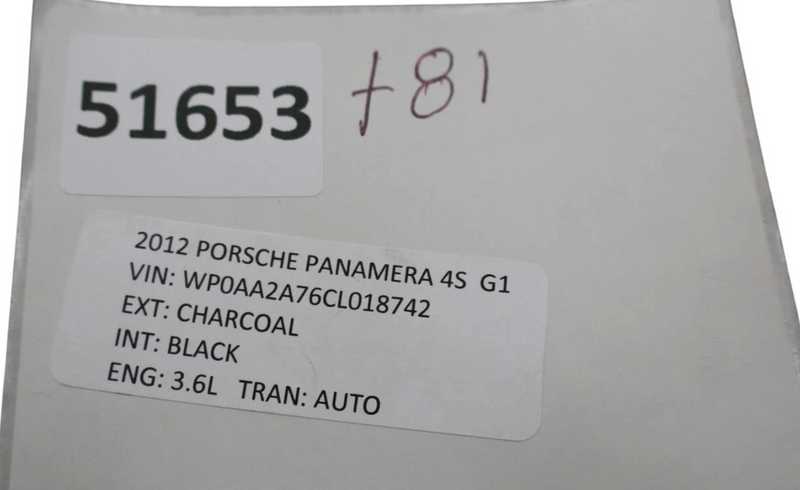 Load image into Gallery viewer, 10-16 Porsche Panamera 970 Rear Right Seat Bag Cushion Black 97052206231 Oem
