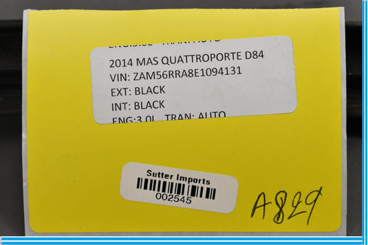 14-21 Maserati Quattroporte Front Right Passenger Door Opening Weather Strip Oem