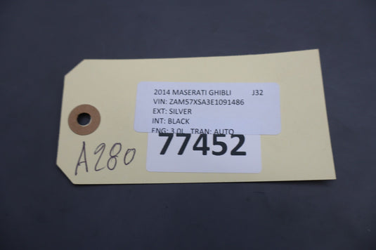 14-19 Maserati Ghibli Rear Trunk Inner Trim Carpet Cover Panel Black Oem