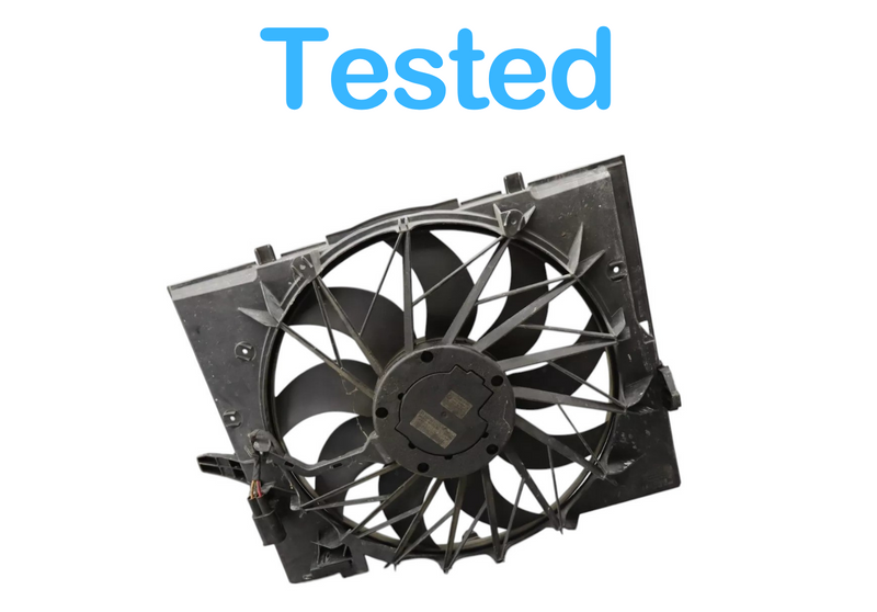 Load image into Gallery viewer, 04-05 BMW 645Ci E63 Engine Radiator Condenser Cooling Fan Assy 17427514314 Oem
