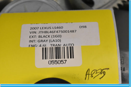 07-17 Lexus LS460 Rear Left Door Window Regulator w/Motor Oem