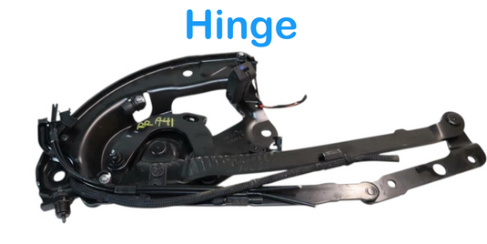2008 Volkswagen EOS Convertible Hard Top Rear Right Side Trunk Hinge Set