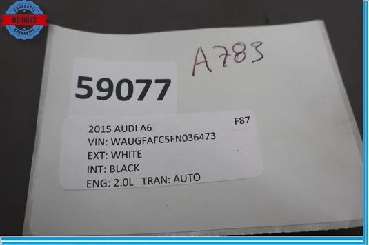 12-18 Audi A6 Quattro Rear Center Console Cigarette Lighter Power Outlet Oem