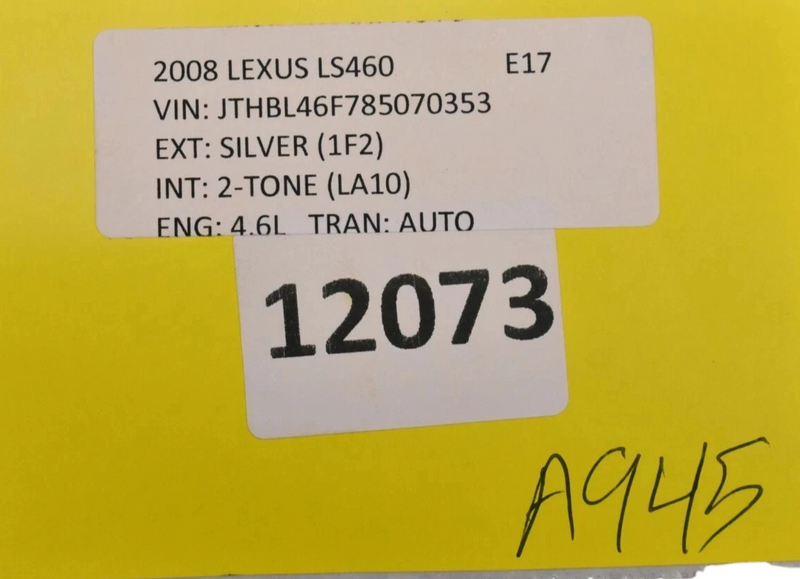 Load image into Gallery viewer, 07-17 Lexus LS460 LS600h Front Left Driver Exterior Door Handle 6920250050 Oem
