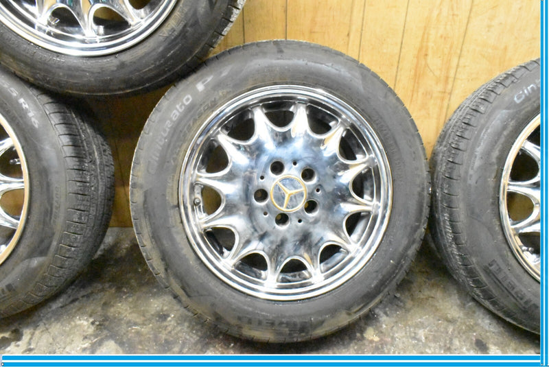 Load image into Gallery viewer, Mercedes R129 SL500 300SL 8 x 16 16" Wheel Rims Set of 4 Chrome 1294010702 OEM
