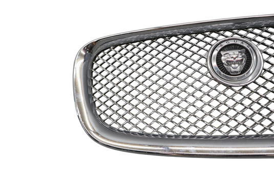 10-15 Jaguar X351 XJ Front Bumper Grill Grille Chrome W/ Logo AW938B271BA Oem