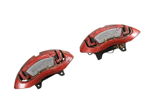 05-11 Bentley Continental Front Left & Right Side Brake Calipers Red OEM