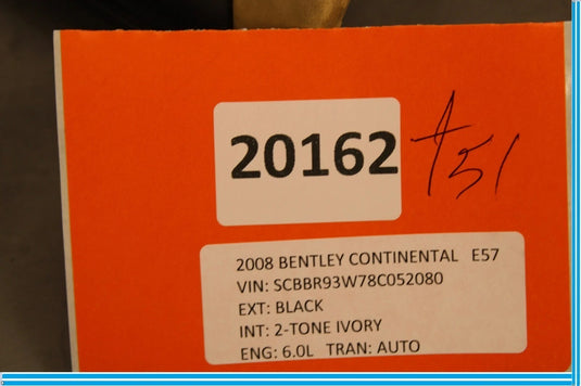 06-12 Bentley Continental Rear Left Driver Side Door Handle Panel Trim OEM