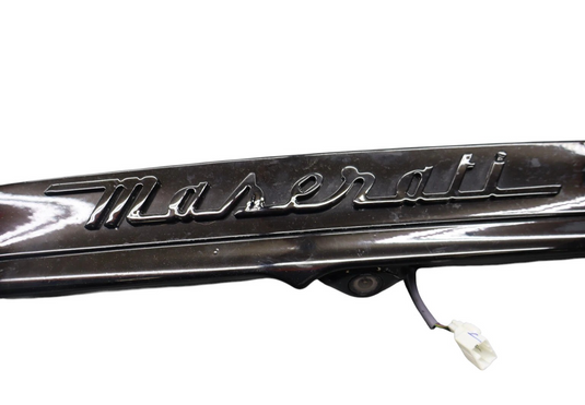 14-17 Maserati Ghibli Rear Trunk Lid Finisher Trim Light Bar W/ Camera Black Oem