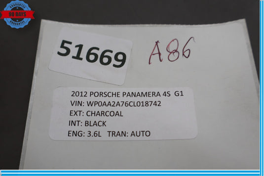 10-16 Porsche Panamera Dashboard Dash Ignition Trim Molding Cover Black Oem