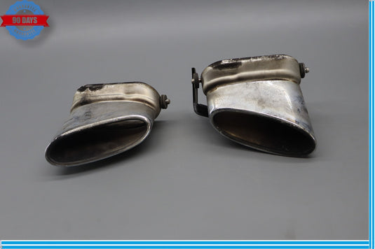 03-12 Bentley Continental GT GTC Exhaust Muffler Tips Left and Right Set Oem
