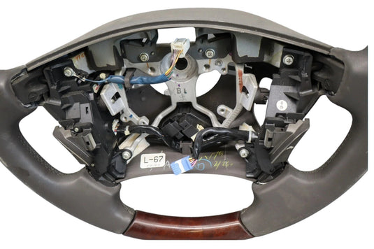 07-12 Lexus LS460 LS460L Steering Wheel Leather W/ Wood Trim 4510050240C0 OEM