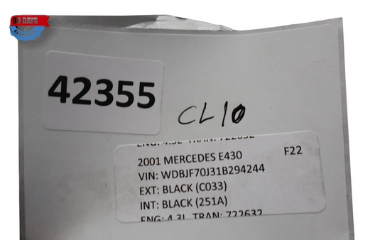00-03 Mercedes E320 E430 Front Left Side Lower Bottom Seat Cushion Brown Oem