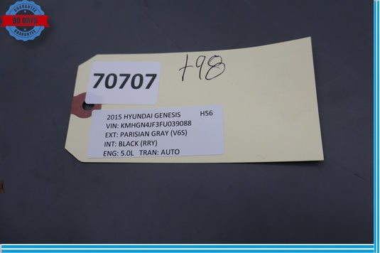15-16 Hyundai Genesis Front Right Door Sill Scuff Plate Cover Trim Black Oem