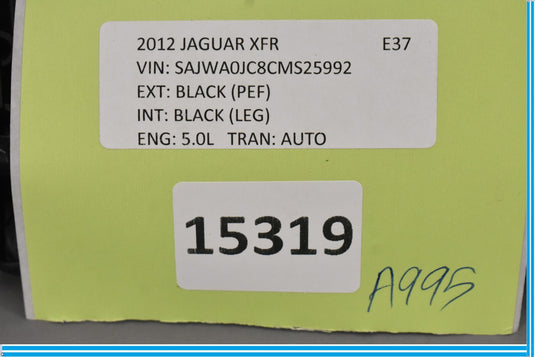 09-15 Jaguar XF XFR Front Right Passenger Side Exterior Door Lock Handle Oem