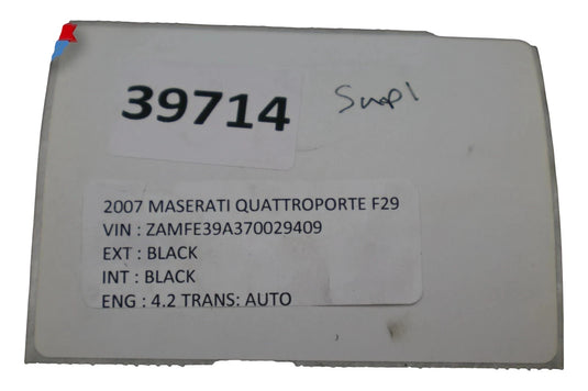 03-19 Maserati Quattroporte GranTurismo Front Crossmember Support Brace Oem