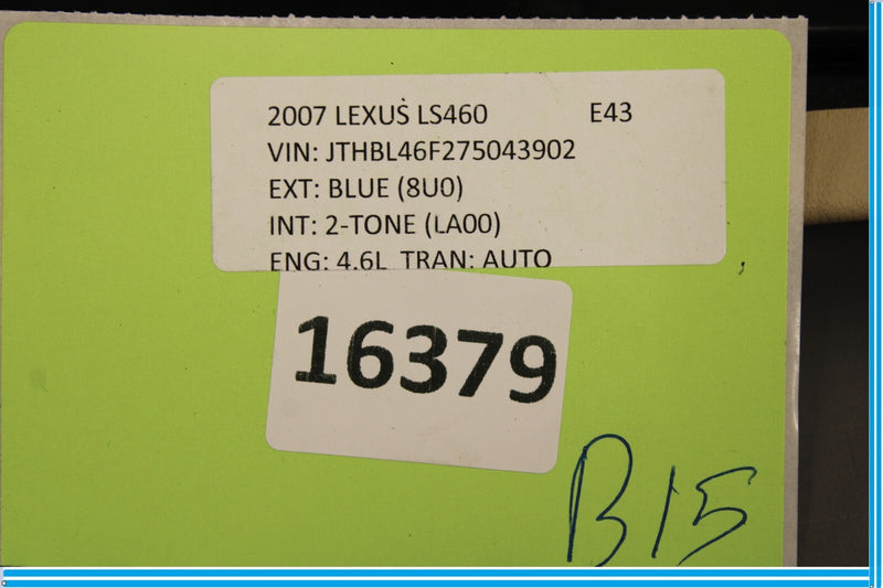 Load image into Gallery viewer, 07-12 Lexus LS460 XF40 Center Console Left Side Leather Trim Panel LA00 Oem
