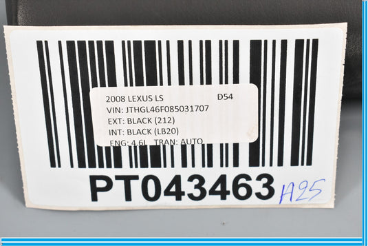 07-09 Lexus LS460 Rear Center Seat Headrest Head Rest Oem