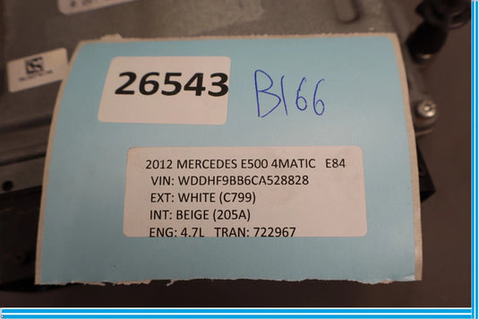 11-18 Mercedes CLS550 E550 ECU ECM Engine Control Module Unit OEM 2789001000