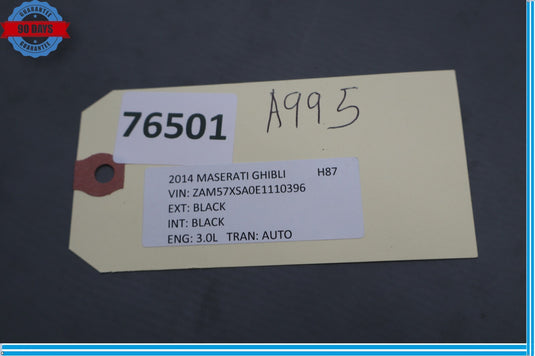 14-19 Maserati Ghibli Rear Left Side Door Panel Handle Cover Trim Black Oem