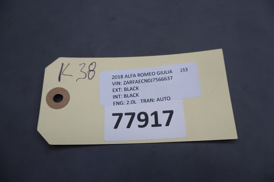 17-19 Alfa Romeo Giulia Front Left Driver Side Seat Belt Seatbelt Buckle Oem