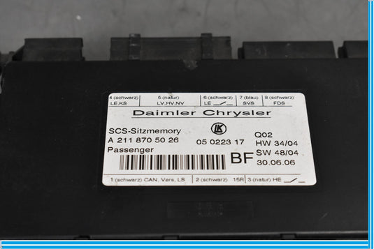 06-12 Mercedes ML350 ML500 GL450 Front Right Side Seat Control Module Oem
