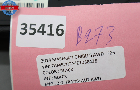 14-17 Maserati Ghibli M157 Instrument Cluster Speedometer Trim Cover Black OEM
