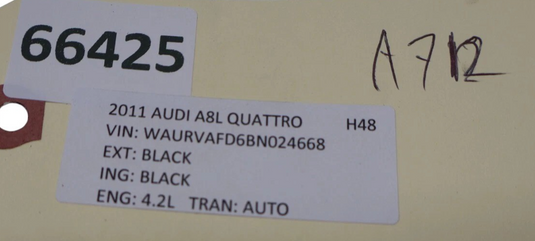 2011 Audi A8 Quattro Audio Radio Receiver Head Trunk Satellite Mounted Tuner Oem