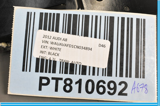 11-18 Audi A8 Quattro Trunk Lid Tailgate Liftgate Lock Latch Striker Plate Oem