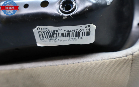 08-14 Mercedes C250 C300 Front Right Lower Bottom Seat Cushion 2049109100 Oem
