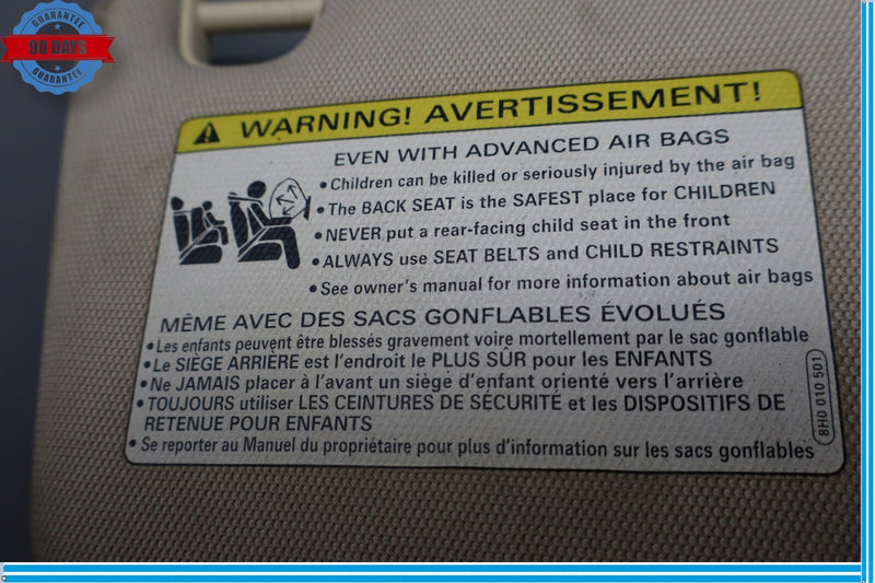 Load image into Gallery viewer, 12-15 Audi A7 Quattro Right Passenger Side Sun Visor Sunvisor 8H0010501 Oem
