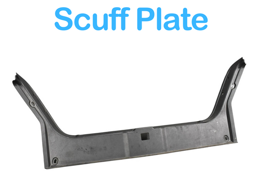 00-06 Mercedes W220 S500 S600 Rear Trunk Sill Scuff Plate Cover Lock Trim Oem
