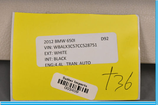 12-16 BMW 650i 640i F12 Front Left Driver Side Lower Door Sill Cover Trim Oem