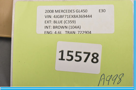 06-12 Mercedes W164 GL550 GL450 Left Side Trim Dashboard Dash Board Beige Oem