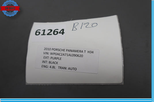 10-16 Porsche Panamera Front Left Driver Seat Outer Trim Panel Cover Oem