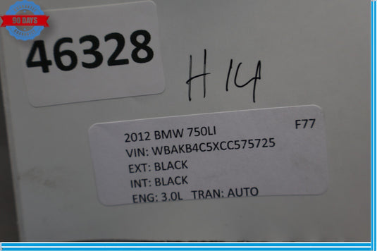 09-15 BMW 750i 750Li Turbocharger Turbo Intercooler Hose Pipe Line Oem