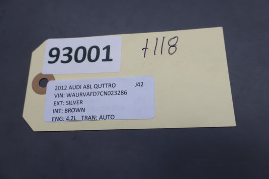 11-18 Audi S8 A8 Quattro Front Right Side Cowl Panel Rain Tray Cover Oem