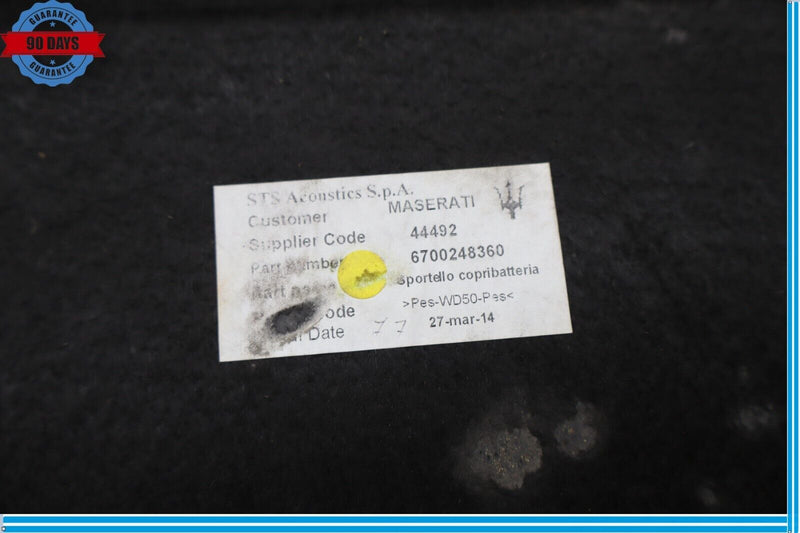 Load image into Gallery viewer, 14-20 Maserati Ghibli M157 Rear Trunk Battery Floor Carpet Panel Cover Trim Oem
