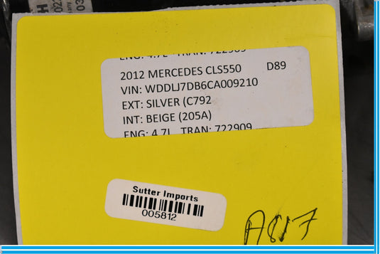 10-14 Mercedes CLS550 S550 CL63 AMG Auxiliary AUX Circulation Water Pump Oem