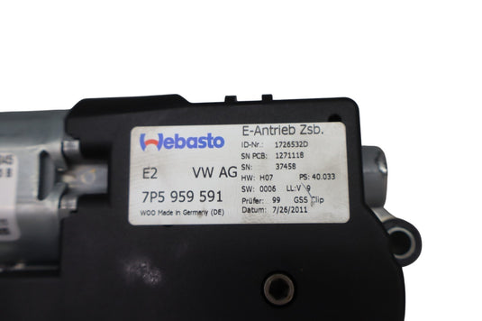 12-18 Audi A7 A6 Quattro Overhead Sunroof Moonroof Motor Regulator 7P5959591 Oem